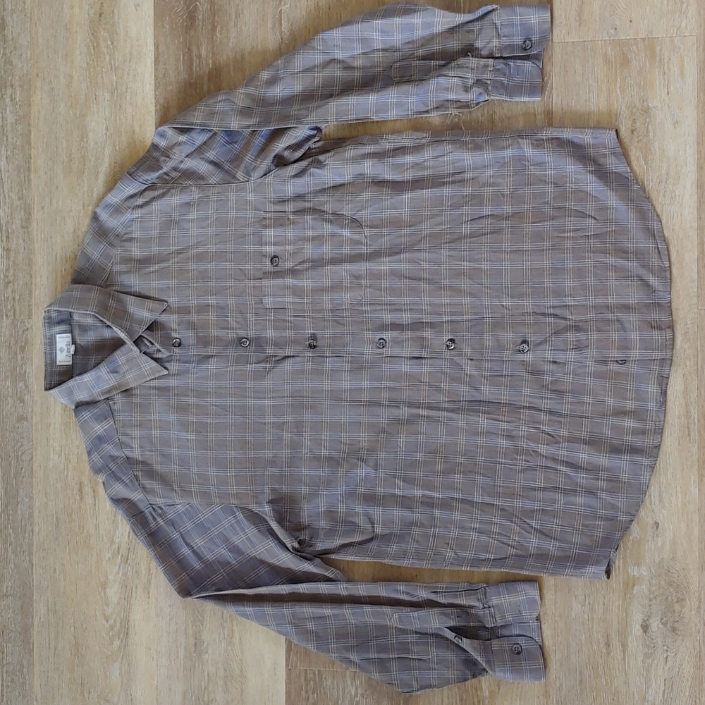 Zanella Made in Italy Men's Long Sleeve Button Down Shirt Blue Sheen Size L